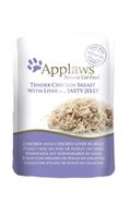 Applaws Cat Pouch Food Chicken Breast with Liver  in a Tasty Jelly -70 gm (16 Pouches)