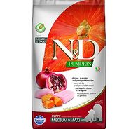 Farmina N&D Dry Dog Food Grain Free Pumpkin Chicken & Pomegranate Puppy Medium & Maxi Breed - 12 kg